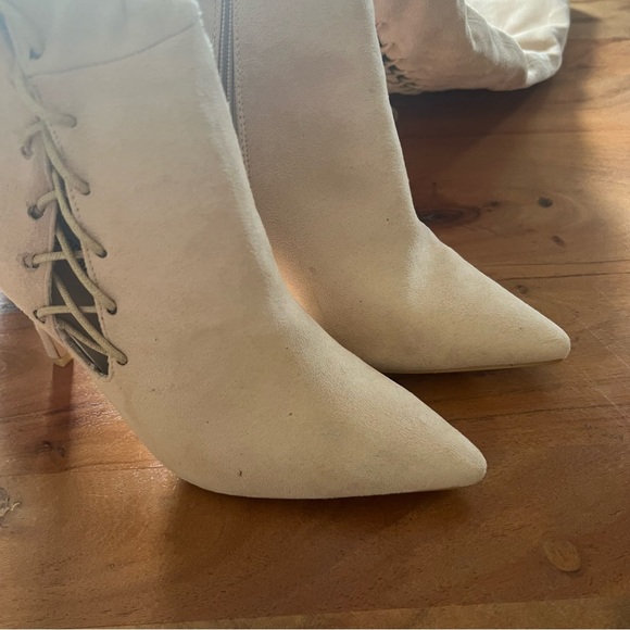 Cape Robbin Womens Suede Side Lace Up Over The Knee High Heel Boots size 8 - Picture 12 of 12